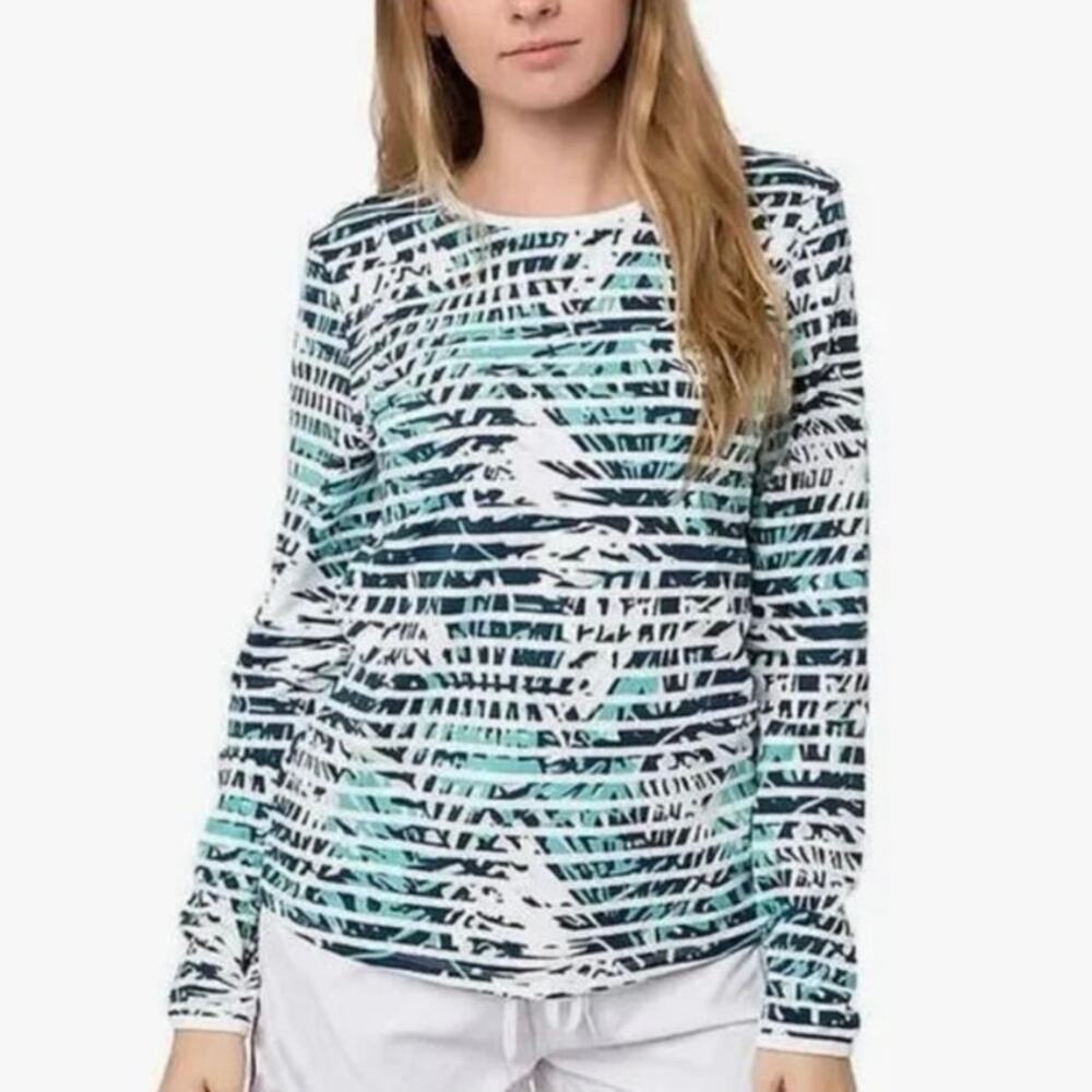 Hang Ten L NEW Sun Protection Long Sleeve Shirt Rashguard Pool Swim Beach